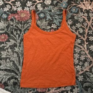 wild fable Rust Orange Ribbed Tank Top with Thin Straps